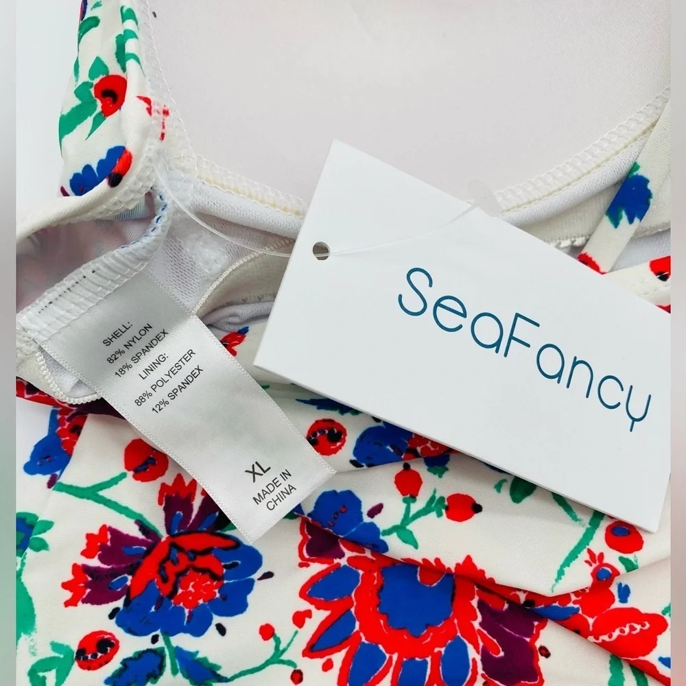 SEA FANCY Floral One Piece Swimsuit Size XL NWT - Picture 7 of 8